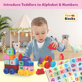 Alphabet & Number Learning Train | Mega Size Block Pieces - EKT3749